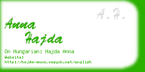 anna hajda business card